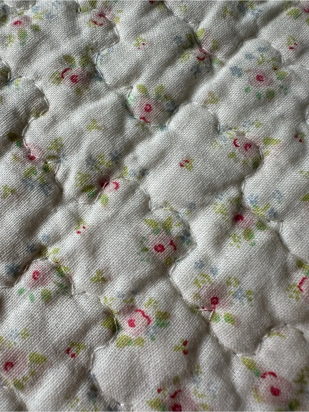 Shabby Chic Floral King Quilt 100% Cotton 1 Pillow Sham